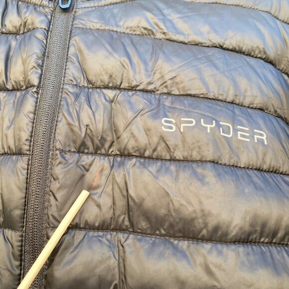 Spyder Packable Puffer Jacket w Hood Black - Picture 13 of 13